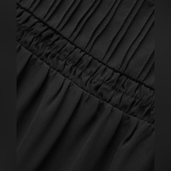 NWT-BloomChic Anti-Wrinkle Shirred Ruffle Sleeve Mesh Frill Trim Blouse Sz 12/Lg - Picture 3 of 15